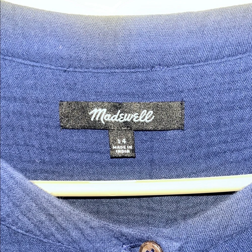 Madewell Navy Jumpsuit with Button Details - Picture 2 of 8